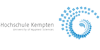 Professur (W2) Sozialmanagement - Hochschule Kempten - Logo