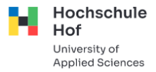 Professur (W2) Entwicklung, Konstruktion und Additive Fertigung - Hochschule Hof - University of Applied Sciences - Logo