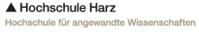 Professur für Tourismusmanagement und Betriebswirtwirtschaft insbesondere Marketing und Marktforschung (W2) - Hochschule Harz, Hochschule für angewandte Wissenschaften - Logo