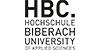 Wissenschaftlicher Mitarbeiter Medieninformatik (m/w/d) - Hochschule Biberach - Logo