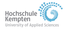 Professur (m/w/d) -Tourismuszukunft und nachhaltige Destinationsentwicklung- - Hochschule für angewandte Wissenschaften Kempten - Logo