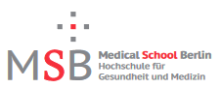 Professur für Pathologie - MSB Medical School Berlin - Hochschule für Gesundheit und Medizin - Logo