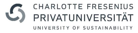Professur für nachhaltige Unternehmensführung - Charlotte Fresenius Privatuniversität - Logo