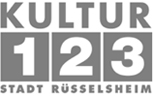 Kultur 123 Stadt Rüsselsheim - Logo